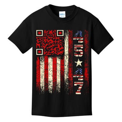 Qr Scan Me President Trump 4547 Trump Dancing Code Kids T-Shirt