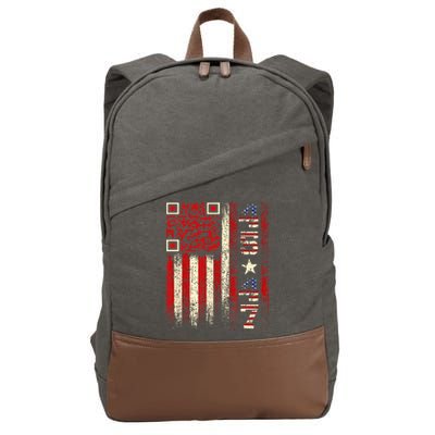 Qr Scan Me President Trump 4547 Trump Dancing Code Cotton Canvas Backpack