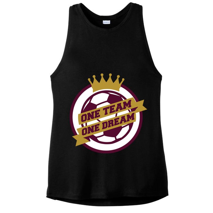 Qatar Soccer One Team One Dream Ladies PosiCharge Tri-Blend Wicking Tank
