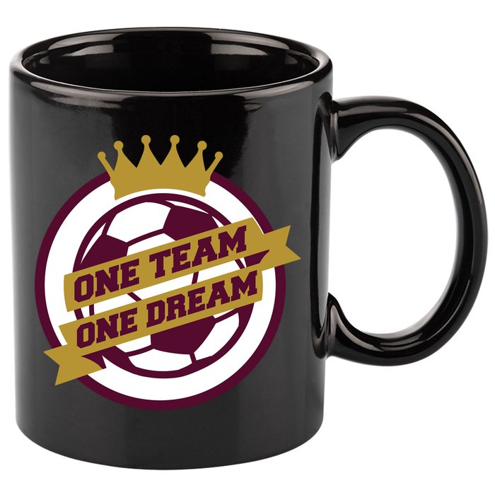 Qatar Soccer One Team One Dream 11oz C Handle Ceramic Mug