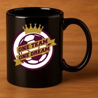 Qatar Soccer One Team One Dream 11oz C Handle Ceramic Mug