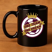 Qatar Soccer One Team One Dream 11oz C Handle Ceramic Mug