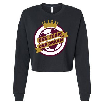 Qatar Soccer One Team One Dream Cropped Pullover Crew