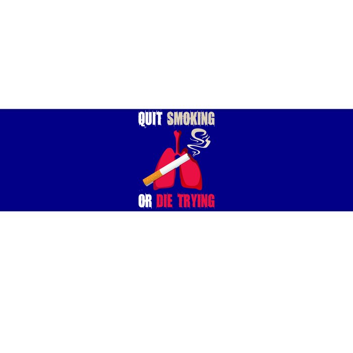 Quit Smoking Or Die Trying Lung Cancer World No Tobacco Day Gift Bumper Sticker