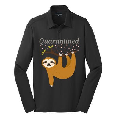 Quarantined Sloth Silk Touch Performance Long Sleeve Polo