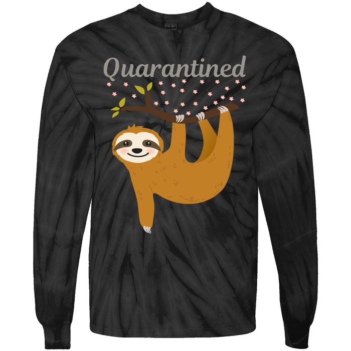 Quarantined Sloth Tie-Dye Long Sleeve Shirt