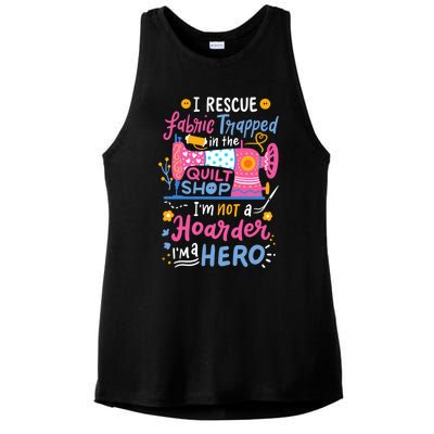 Quilting Sewing Quilt Shop Gift Ladies PosiCharge Tri-Blend Wicking Tank