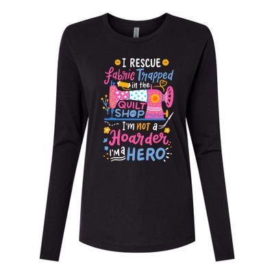 Quilting Sewing Quilt Shop Gift Womens Cotton Relaxed Long Sleeve T-Shirt