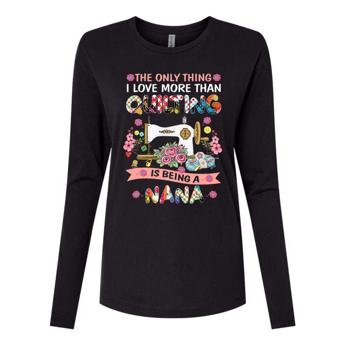 Quilting Sewing Quilt Nana Funny Sayings Womens Cotton Relaxed Long Sleeve T-Shirt