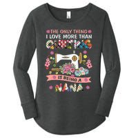 Quilting Sewing Quilt Nana Funny Sayings Women's Perfect Tri Tunic Long Sleeve Shirt