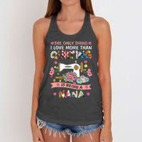 Quilting Sewing Quilt Nana Funny Sayings Women's Knotted Racerback Tank