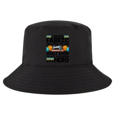 Quilt Shop Sewing Machine Quilting Stitching Quilters Fabric Gift Cool Comfort Performance Bucket Hat