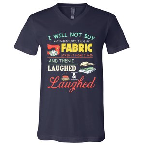 Quilting Sewing Sayings Gift For Sewer & Quilter V-Neck T-Shirt