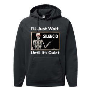 Quiet Spanish Teacher Halloween Costume Performance Fleece Hoodie