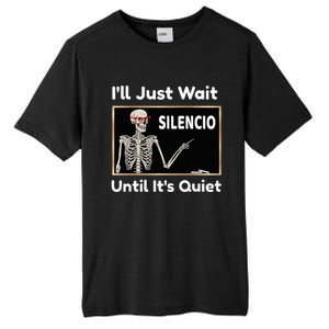 Quiet Spanish Teacher Halloween Costume Tall Fusion ChromaSoft Performance T-Shirt