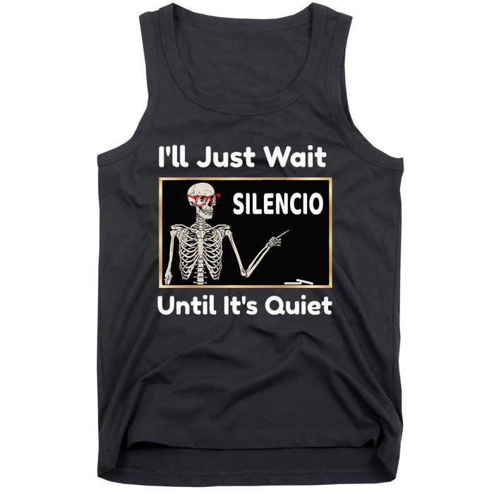 Quiet Spanish Teacher Halloween Costume Tank Top