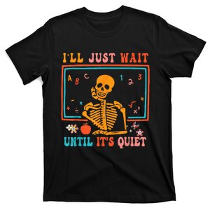 Quiet Skeleton Teacher Halloween Costume T-Shirt