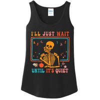 Quiet Skeleton Teacher Halloween Costume Ladies Essential Tank