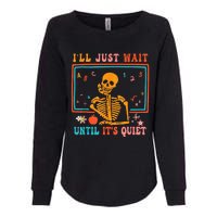 Quiet Skeleton Teacher Halloween Costume Womens California Wash Sweatshirt