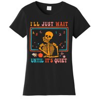 Quiet Skeleton Teacher Halloween Costume Women's T-Shirt