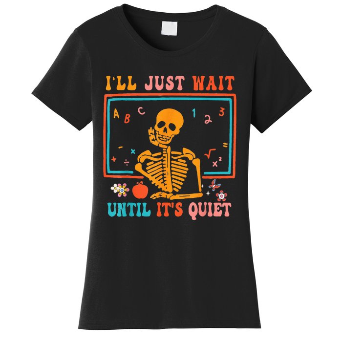 Quiet Skeleton Teacher Halloween Costume Women's T-Shirt