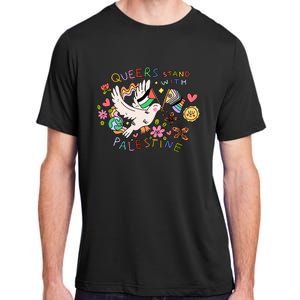 Queers Stand With Palestine Adult ChromaSoft Performance T-Shirt