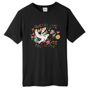 Queers Stand With Palestine Tall Fusion ChromaSoft Performance T-Shirt