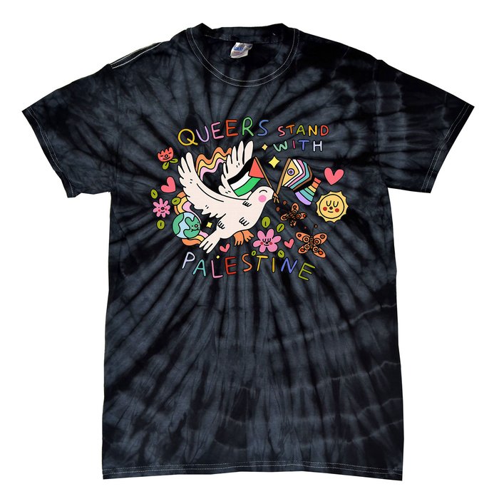 Queers Stand With Palestine Tie-Dye T-Shirt