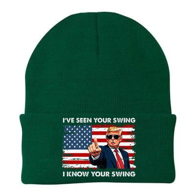 Quote Trump 2024 IVe Seen Your Swing I Know Your Swing Knit Cap Winter Beanie