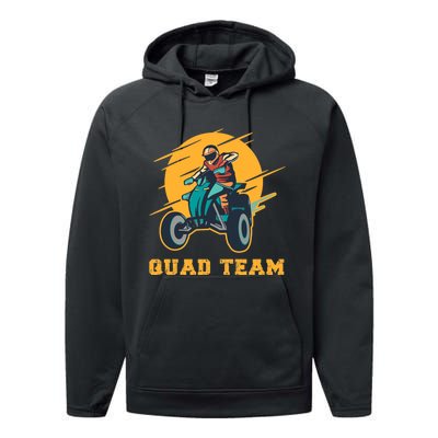 Quad Team All Terrain Vehicle ATV Premium Performance Fleece Hoodie