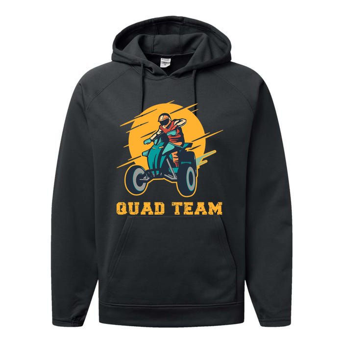 Quad Team All Terrain Vehicle ATV Premium Performance Fleece Hoodie