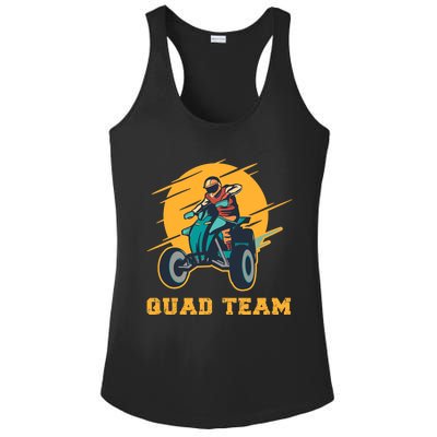 Quad Team All Terrain Vehicle ATV Premium Ladies PosiCharge Competitor Racerback Tank