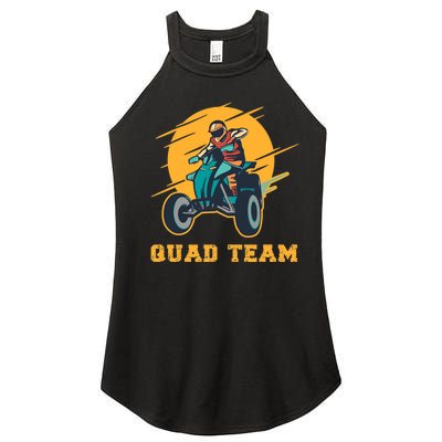 Quad Team All Terrain Vehicle ATV Premium Women’s Perfect Tri Rocker Tank