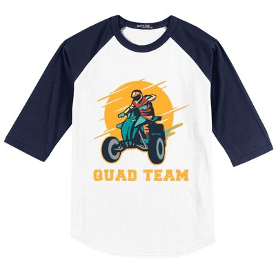 Quad Team All Terrain Vehicle ATV Premium Baseball Sleeve Shirt