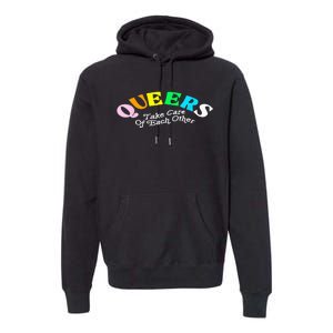 Queers Take Cares Of Each Others LGBT Pride Gay Lesbian Premium Hoodie