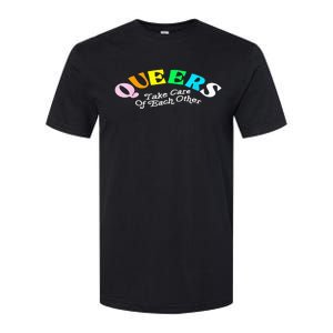 Queers Take Cares Of Each Others LGBT Pride Gay Lesbian Softstyle CVC T-Shirt