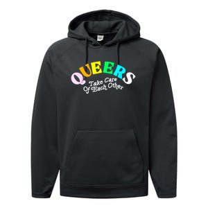 Queers Take Cares Of Each Others LGBT Pride Gay Lesbian Performance Fleece Hoodie