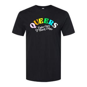 Queers Take Cares Of Each Others LGBT Pride Gay Lesbian Softstyle CVC T-Shirt