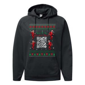 Qr Trump Dance Code President Dance Code Christmas Dance Fun Performance Fleece Hoodie