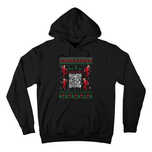 Qr Trump Dance Code President Dance Code Christmas Dance Fun Hoodie