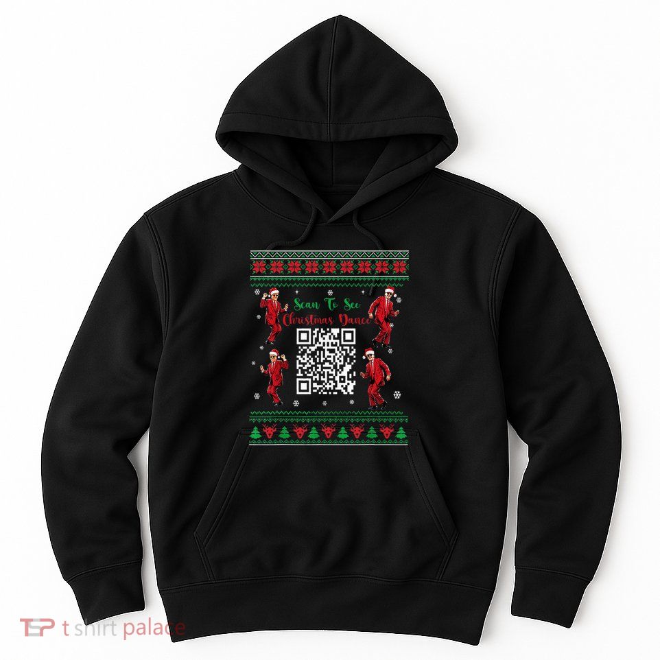 Qr Trump Dance Code President Dance Code Christmas Dance Fun Hoodie
