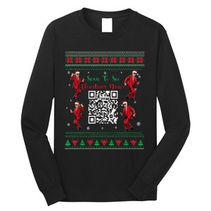 Qr Trump Dance Code President Dance Code Christmas Dance Fun Long Sleeve Shirt