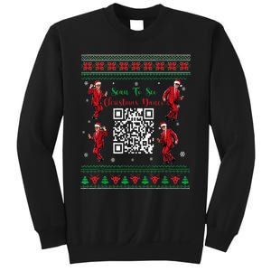 Qr Trump Dance Code President Dance Code Christmas Dance Fun Sweatshirt