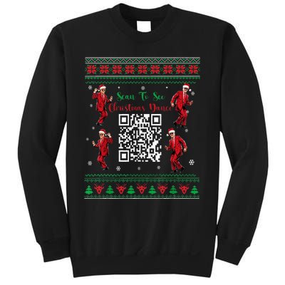 Qr Trump Dance Code President Dance Code Christmas Dance Fun Sweatshirt