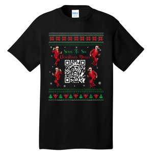 Qr Trump Dance Code President Dance Code Christmas Dance Fun Tall T-Shirt