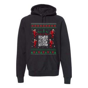 Qr Trump Dance Code President Dance Code Christmas Dance Fun Premium Hoodie