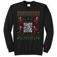 Qr Trump Dance Code President Dance Code Christmas Dance Fun Tall Sweatshirt