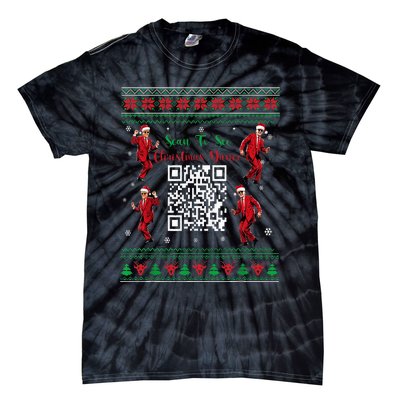 Qr Trump Dance Code President Dance Code Christmas Dance Fun Tie-Dye T-Shirt