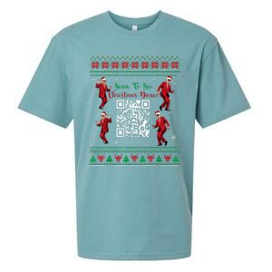 Qr Trump Dance Code President Dance Code Christmas Dance Fun Sueded Cloud Jersey T-Shirt