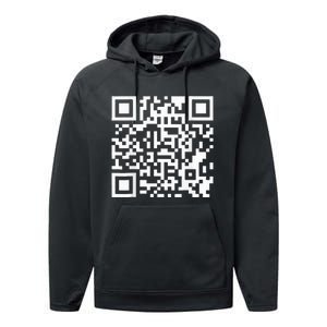 Qr Trump Dance Scan Me Code President Dance Funny Christmas Performance Fleece Hoodie